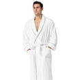 thumbnail image 3 of Fishers Finery Men's Premier EcoFabric Turkish Style Terry Spa Robe - Ultra Plush (White, S/M), 3 of 6