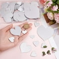thumbnail image 4 of 100pcs Heart Shaped Mirrors 4 Sizes Adhesive Craft Mirror Tiles Love Heart Mirror Mosaic Tiles Small Mirror Crafts for Wedding Christmas Tree Vase Art Craft Home Wall DIY Craft Decor, 4 of 7