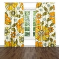 thumbnail image 2 of Daisy Flower Pattern Window Drapes Curtain Colorful Large Floral Retro 70S Style Rod Pocket Drapes Curtain for Living Room Home Decor 52x84 Inches 2 Panels, 2 of 3