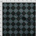 thumbnail image 3 of oneOone Cotton Poplin Teal Green Fabric Geometric & Paisley Block Craft Projects Decor Fabric Printed By The Yard 56 Inch Wide, 3 of 4