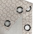 thumbnail image 5 of Ambesonne Exotic Grommet Curtain, Baroque Retro Floral, 50" x 63", Beige, 5 of 6