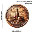 thumbnail image 4 of Gmogad Wooden Round Welcome Sign, Handcrafted Door Wall Hanging Decor, Rustic Holiday Home Decoration, Easy Install Durable Pendant for Porch Entrance, 4 of 9