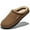 C - Brown, variant on Needbo Men's Slippers Memory Foam Suede Plush Shearling Lined Warm Winter Indoor Outdoor Clog Bedroom House Slippers Slip on Shoes Dark Brown, Size 8-8.5