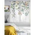 thumbnail image 3 of Green Coastal Sheer Curtains 72 Inch Length 2 Panels Set for Living Room/Bedroom, Eucalyptus Leaves Summer Beach Starfish Curtain Sheers Drapes Rod Pocket Curtains Window Treatment Set 52''x72''x2, 3 of 7