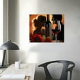 thumbnail image 3 of TIAOTIAOHOU Canvas Wall Art Print Bathroom Wall Art Decor- Happy Valentine's Day Romantic Rose Dinner Red Wine Artwork Canvas Prints Stretched &amp; Framed Ready to Hang Home Decor Wall, 3 of 4