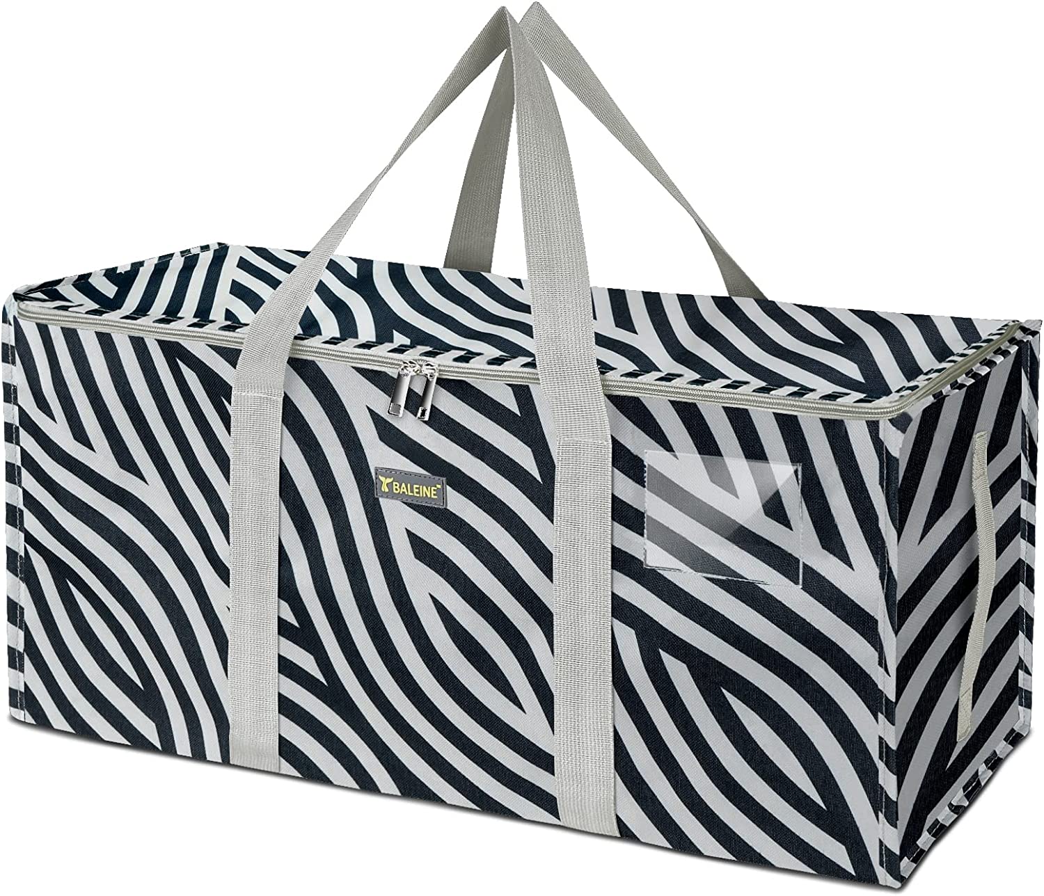 BALEINE Extra Large Storage Tote with Zippers & Carrying Handles, Heavy