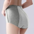 thumbnail image 2 of PMVFHDE Women Front Back Leak Proof Menstrual Sanitary Pants High Rise Cotton Underwear Plus Size Cycle Briefs Cotton Underwear For Women Grey,XL, 2 of 4
