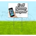 thumbnail image 1 of Cell Phone Repair (18" x 24") Yard Sign, Includes Metal Step Stake, 1 of 6