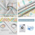 thumbnail image 4 of Yellow Teal Pink Blackout Curtains for Bedroom/Living Room, Thermal Insulated Kitchen Curtains, Geometric Abstract Art Cream Grommet Darkening Window Treatment Drapes 42"x63"x2, 4 of 8