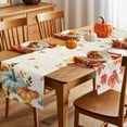thumbnail image 5 of Fall Table Runner Thanksgiving Harvest Pumpkin Table Runners Autumn Maple Leaf Sunflowers Cotton Linen Dresser Scarf Kitchen Dining Table Decor for Fall Holiday Party Decor 13x36 Inch, 5 of 9