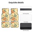 thumbnail image 5 of ZICANCN Waterproof Car Floor Mats Full Set, Floral Pattern Automotive Carpet Mats for Vehicle Trucks Suv Jeep, 4 Pieces, 5 of 6