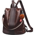 thumbnail image 2 of Mochila de mujer Arco Iris Latino retro de PU suave color negro, 2 of 3