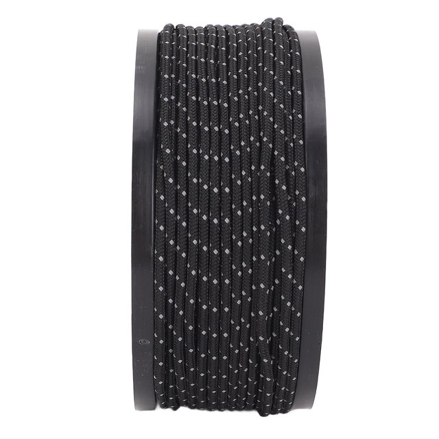 Reflective Paracord Rope 164FT, Cord Lanyard for Hammock, 2.5 Mm Thin Tent Rope for Outdoor Camping Hiking