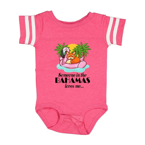 Inktastic Someone in the Bahamas Loves Me Boys or Girls Baby Bodysuit