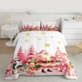thumbnail image 2 of Manfei Girly Pink Cartoon Teen Bedding Comforter Set, Christmas Magic Santa Claus Twin Comforter Sets, Fairy Tale Reindeer Reversible Bedding Set, Super Cozy Room Decor, 2-Piece, 2 of 8