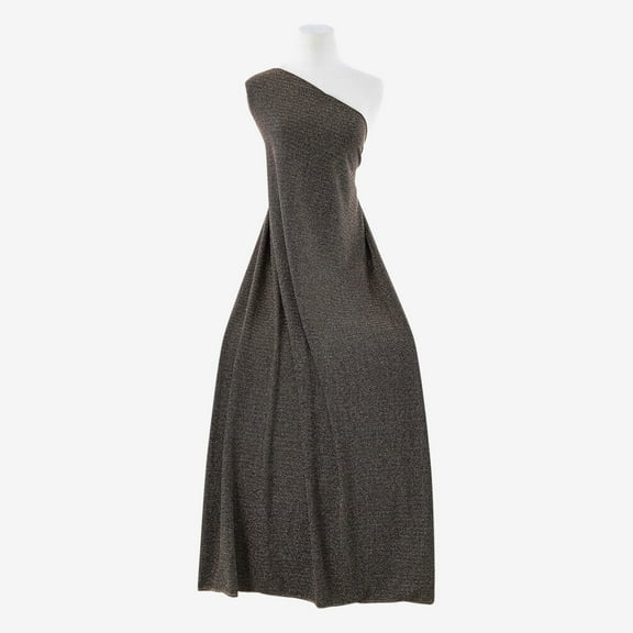 Zelouf Perry Chevron Lurex Metallic Knit , Sewing, DIY, Crafts Fabric by the Yard, Black/gold, 3 Yard