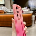 thumbnail image 6 of Compatible with Samsung Galaxy S23 Ultra 6.8" Case, Cute S23 Ultra Phone Case with Wrist Strap Wristband Stand Camera Lens Protect Wavy Frame Soft Shockproof Gradient Cover for Women (Orange Yellow), 6 of 9