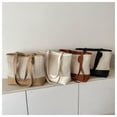 thumbnail image 2 of Nvzi Bolso de hombro tejido, bolso de mano tejido y bolso de cosméticos, bolso de mano tejido elegante para playa de verano, 12 x 4,52 x 10,43 pulgadas, blanco, 2 of 4