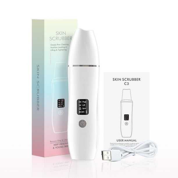Limpiador ultrasónico de iones Nano para la piel, Extractor de exFoliación Facial, dispositivo de limpieza proFunda con pala, pulverizador de vapor Facial