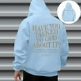 thumbnail image 2 of PMVFHDE Hoodie Men Solid Color Loose Fit Daily Casual Winter Letter Print Pullover Hooded Sweatshirt for Men Light Blue,XXXL, 2 of 8