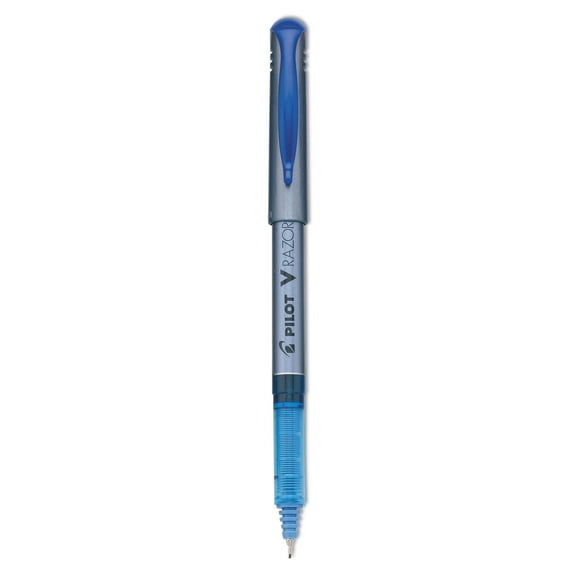 Pilot V Razor Point Liquid Ink Marker Pen Blue Ink .5mm Dozen 11021