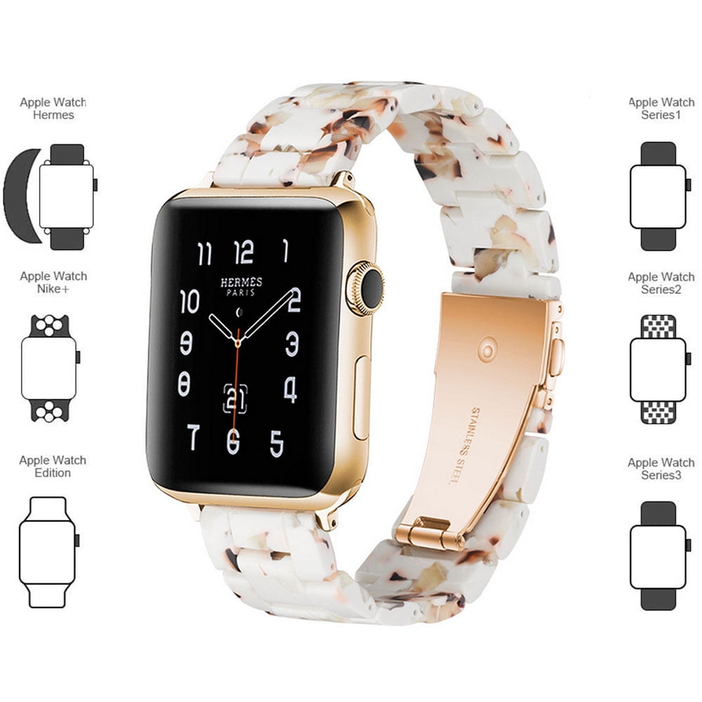 Mikewe Apple Watch Band Resin Iwatch Band Bracelet Compatible With Slim Resin Wrist Band Replacement Watch Band Accessory For Apple Watch Series 5 S