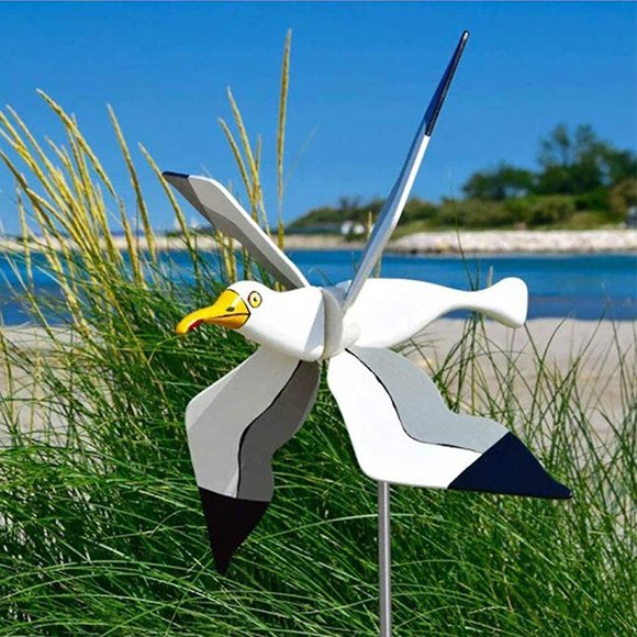 Outdoor Unique Seagull Bird Windmill Dynamic Wind Turners Cute Wind Catchers For Patio Lawn Garden Decoration Jd4