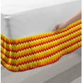 thumbnail image 2 of Yellow Chevron Bed Skirt, Arrows Geometric Design in Vibrant Warm Colors Waves Classical, Elastic Bedskirt Dust Ruffle Wrap Around for Bedding Decor, 4 Sizes, Red Apricot Marigold, by Ambesonne, 2 of 2
