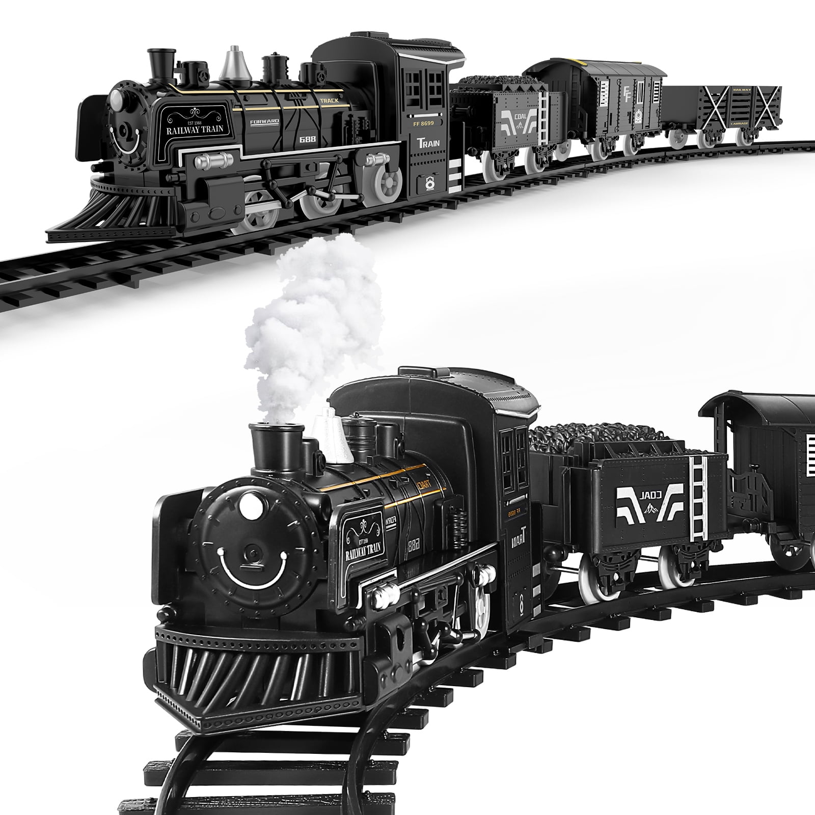 Toyvian 1 Set Motor Steam Locomotiva Trem Freight Modelo Elétrico  Ferroviário Steam Train Set Bateria Comboio Alimentado Com Luz E Sons :  : Brinquedos e Jogos