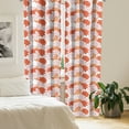 thumbnail image 3 of Ambesonne Orange 4-Panel Curtains, Blooming Lotus Leaves, 56"x95", Orange Ruby Salmon, 3 of 4
