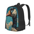 thumbnail image 1 of Balery Blue Watercolor Duck Mochila para hombre y mujer - Tela Oxford 600D resistente - Gran capacidad, resistente al agua, ideal para la escuela, viajes y senderismo, 1 of 6