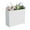 White, variant on Bstjewey 30" Tall Metal Planter Box for Outdoor Plants, Large Rectangular All-Weather Raised Bed with Drainage Holes & Removable Shelf, Modern Decor for Trees, Flowers, Small Plants