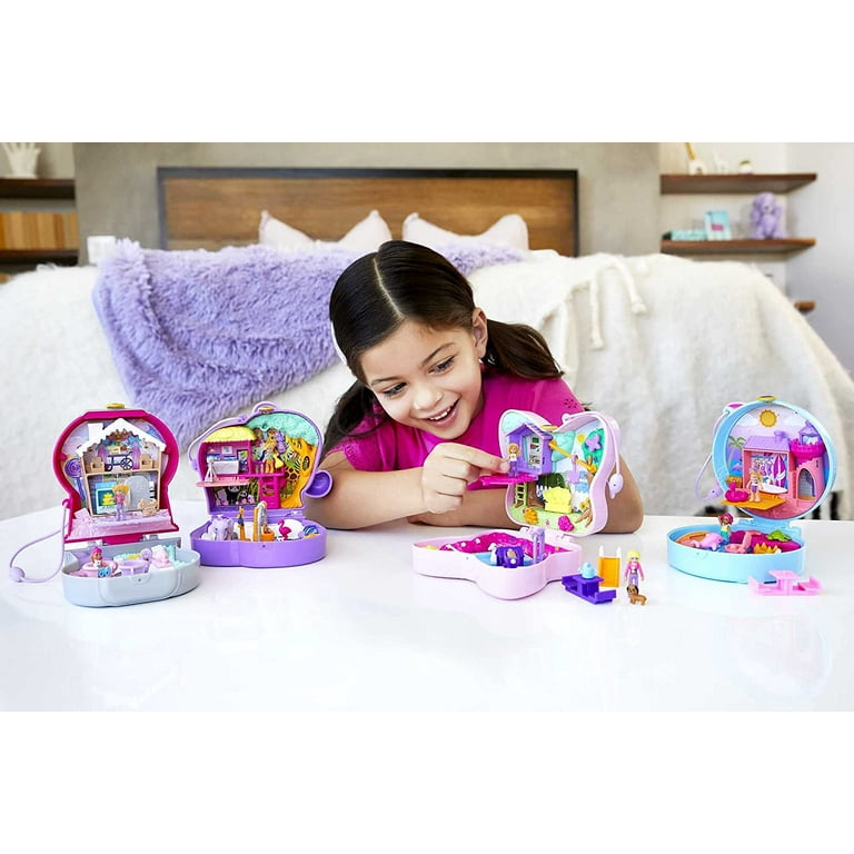 Polly Pocket Toy, Elephant Adventure Compact, Pop & Swap, Ages 4+