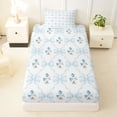 thumbnail image 3 of Erosebridal Cute Coquette Bowknot Twin Sheet Sets,Kawaii Rustic Flower Bedding For Girls Kids,White Blue 3-Piece, 3 of 6
