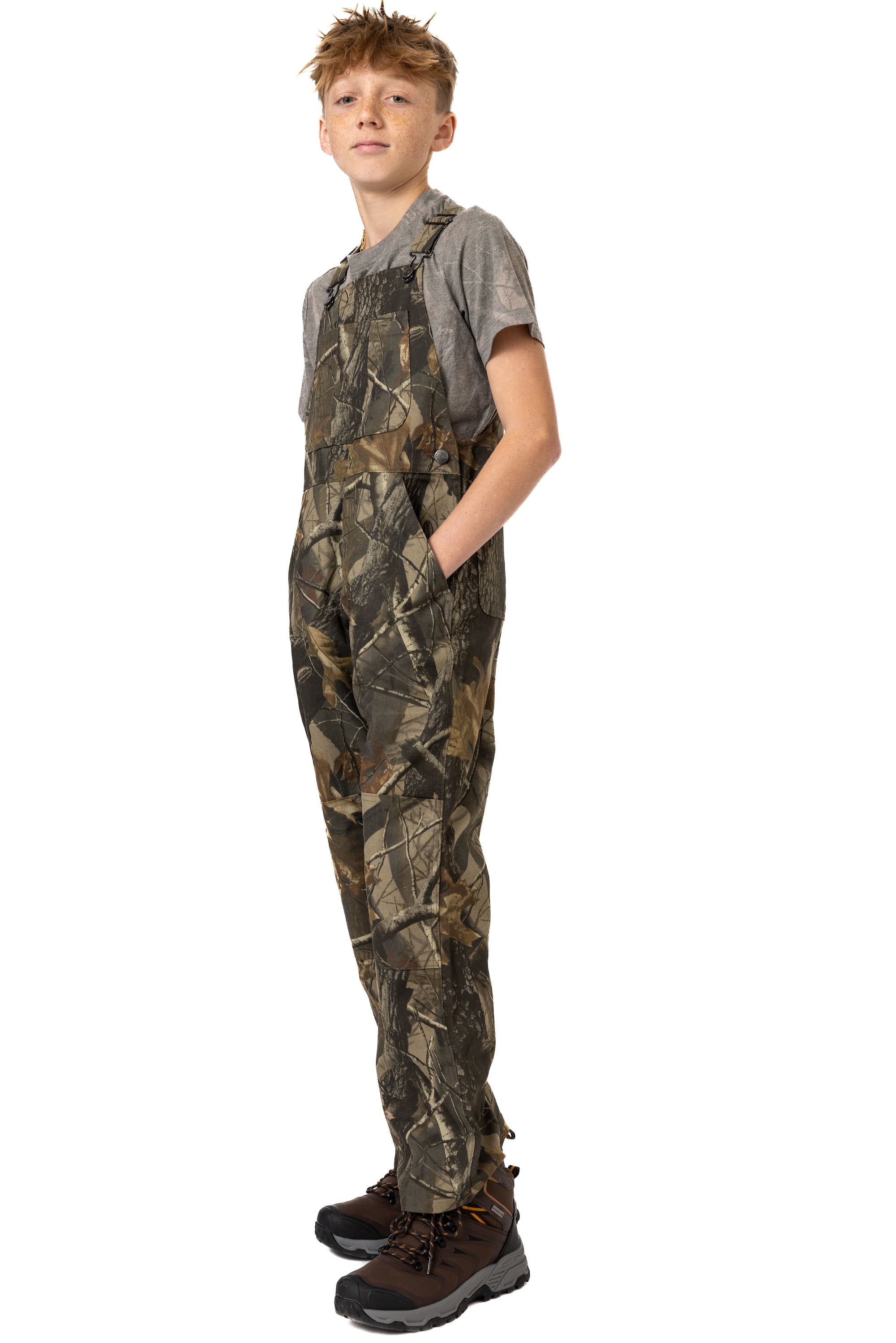 Realtree Youth Hunting Bib Overalls Hardwoods Camo