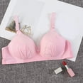 thumbnail image 2 of Womens Push Up Underwear Thin Bra Without Steel Ring Comfortable Pink 85C, 2 of 4