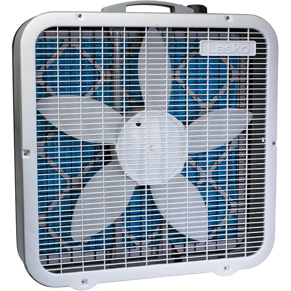 Lasko Air Flex 20" 3-Speed 2-in-1 Box Fan and Air Purifier in One, White, FF305