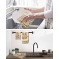 thumbnail image 5 of Happy Eatser Kitchen Dish Towels for Drying Dishes Set of 4, Colorful Bunny Eggs Spring Flowers Plants Yellow Waffle Weave Microfiber Hand Tea Bathroom Towels Quick Dry & Absorbent Towel 12x12, 5 of 7