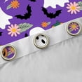 thumbnail image 4 of Feelyou Purple Gothic Haloween Black Out Curtains, Kawaii Cartoon Ghost Pumpkin Curtains Pack of 2 (42x63 Each), Groovy Daisy Flower Bedroom Curtains, Blackout Curtains Home Decor, 4 of 6
