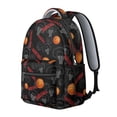thumbnail image 2 of Basketball and Hoop Black Pattern Backpack for School, Cute School Bag with Adjustable Shoulder Straps and Padded Back, 15.3"x11"x7.1", 2 of 5