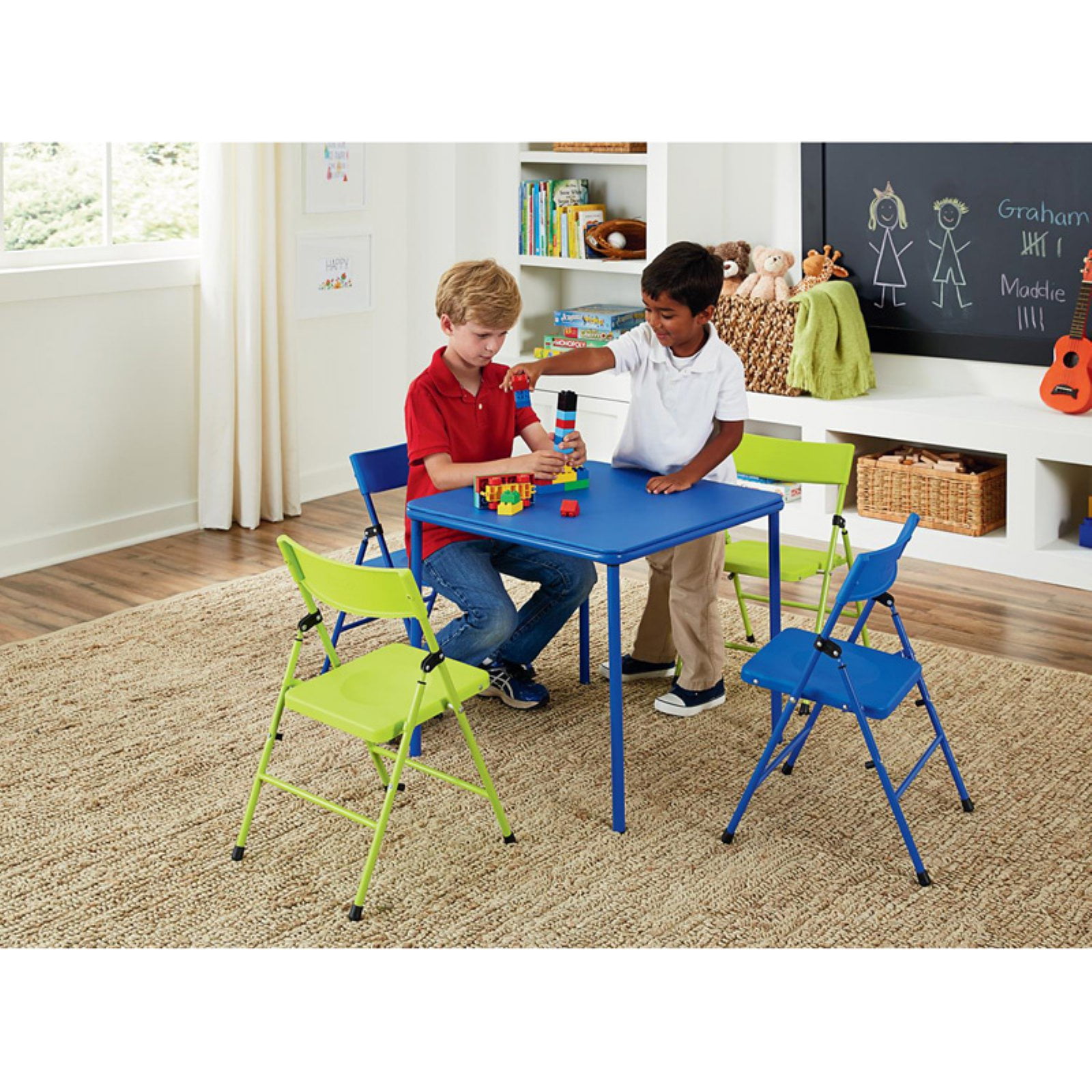 Cosco 5-Piece Kid\'s Table and Chair Set, Multiple Colors - Walmart.com Cosco 5-Piece Kid\'s Table and Chair Set, Multiple Colors - Walmart.com