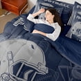 thumbnail image 4 of jejeloiu American Rugby Football 7-Piece Twin Bedding Sets,Boys Ball Games Bedding Comforter Set For Kids Reversible, 4 of 8