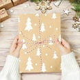 thumbnail image 6 of Uuiauoio Jumbo Roll Kraft Christmas Wrapping Paper with White Holiday Patterns,Gift Wrap for Presents Featuring , Festive Seasonal Craft Paper for Projects and Xmas Decor, 6 of 6