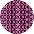 thumbnail image 1 of Ahgly Company Machine Washable Indoor Round Transitional Neon Pink Area Rugs, 7' Round, 1 of 7