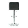 thumbnail image 5 of Linon Clayton 24"-32" Gas Lift Adjustable Metal Barstool in Gray Faux Leather, 5 of 9