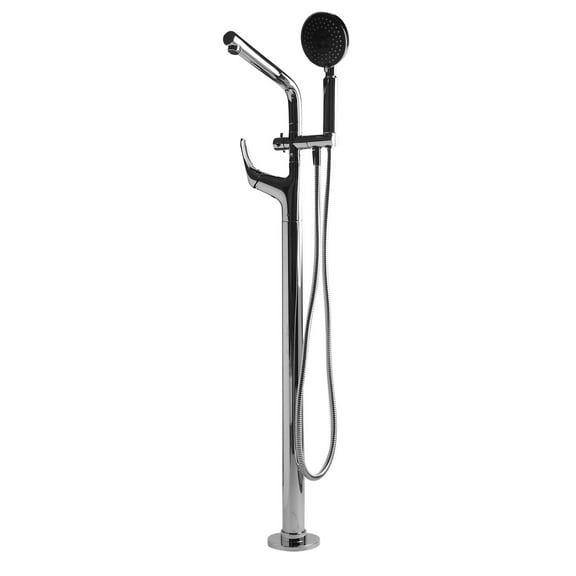 AB2758-PC Polished Chrome Floor Mounted Tub Filler Mixer /w additional Hand Held Shower Head