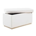 thumbnail image 5 of Linon Hawn Rectangle Storage Ottoman Natural Wood Trim in Soft Natural Sherpa, 5 of 19