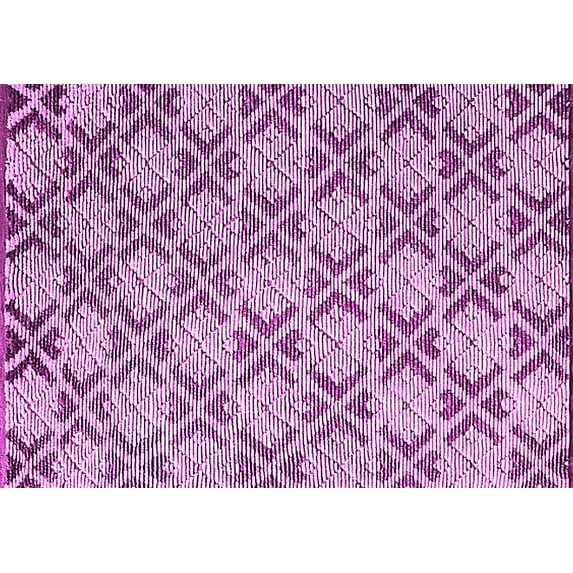 Ahgly Company Indoor Rectangle Oriental Pink Industrial Area Rugs, 7' x 9'