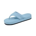 thumbnail image 3 of THDHVS Slippers for Women,Womens Slippers,Women Solid Color Elevator Flip Flops Round Toe Minimalist for Summer Outings Light Blue, 3 of 10