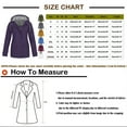 thumbnail image 2 of Womens Waterproof Raincoats Lightweight Windproof Hooded Raincoat Adjustable Windbreaker Rain Coats Travel Jacket Purple 5XL, 2 of 4